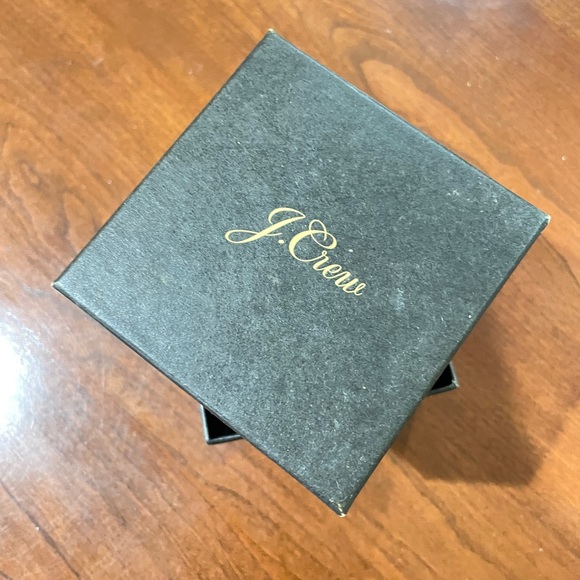 J. Crew Gift Box Jewelry Black Gold 3 by 3 Inches - Picture 4 of 5